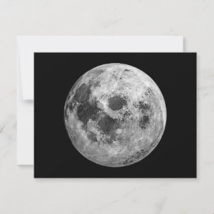 Cool Full Moon Graphic Space Astronomy Science Holiday Card