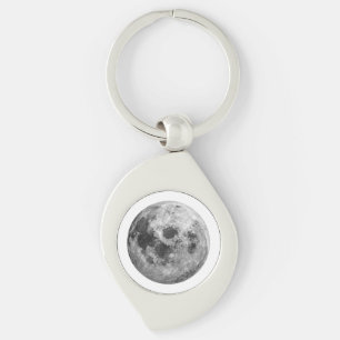 Cool Full Moon Graphic Space Astronomy Science Key Ring