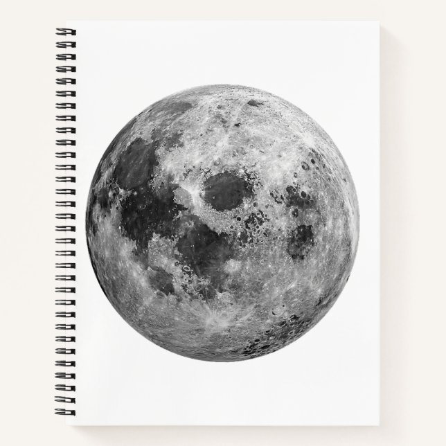 Cool Full Moon Graphic Space Astronomy Science Notebook (Front)