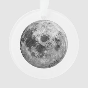 Cool Full Moon Graphic Space Astronomy Science Ornament