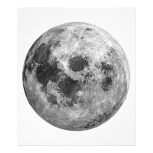 Cool Full Moon Graphic Space Astronomy Science Photo Print