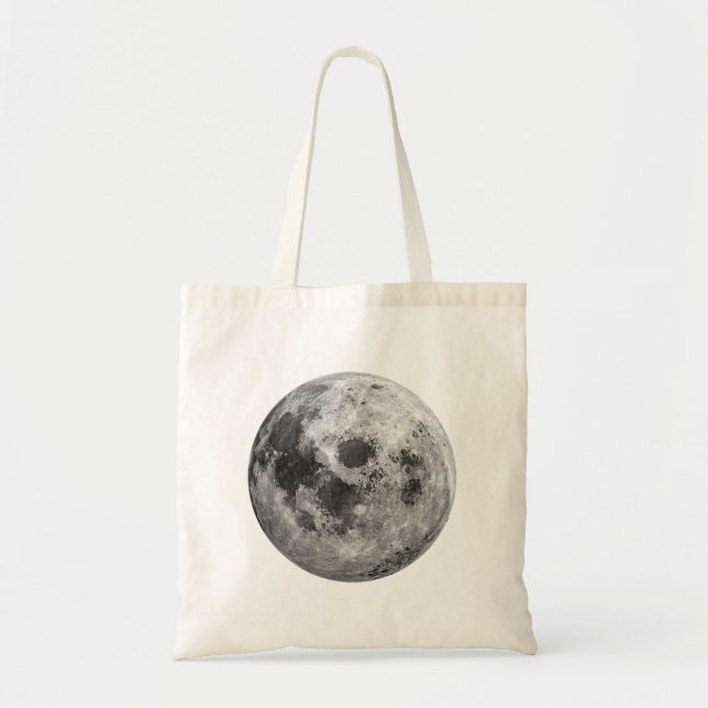 Cool Full Moon Graphic Space Astronomy Science Tote Bag (Front)