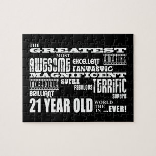 Cool Fun 21st Birthday Party Greatest 21 Year Old Jigsaw Puzzle