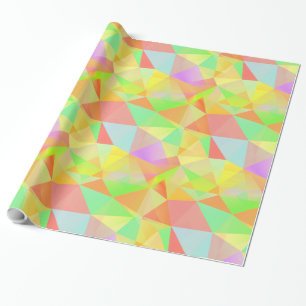 Cool Fun and Colourful Triangles pattern Wrapping Paper