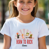 Cool fun birthday t-shirt rock band gift for girl
