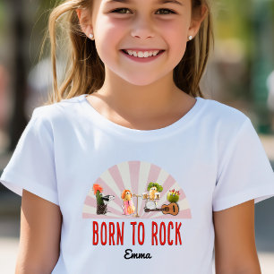 Cool fun birthday t-shirt rock band gift for girl