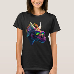 Cool fun dinosaur triceratops sunglasses T-Shirt