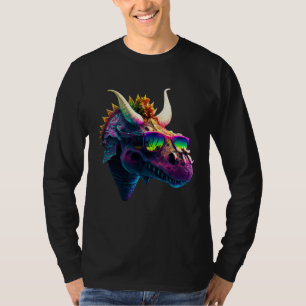 Cool fun dinosaur triceratops sunglasses T-Shirt