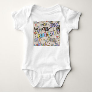 Cool Fun Doodle Lettering Vintage Baby Bodysuit