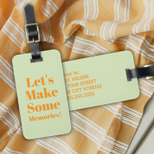 Cool Fun Lime Orange Colors Summer Vibes Luggage Tag