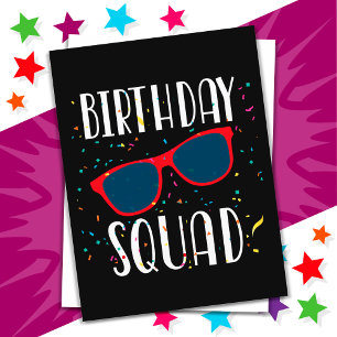 Cool Fun Matching Group Party Crew Birthday Squad Postcard