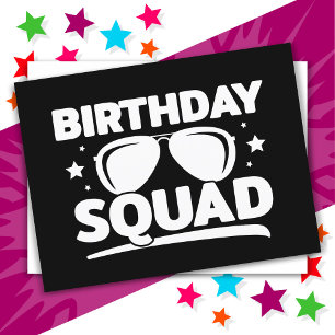 Cool Fun Matching Group Party Crew Birthday Squad Postcard