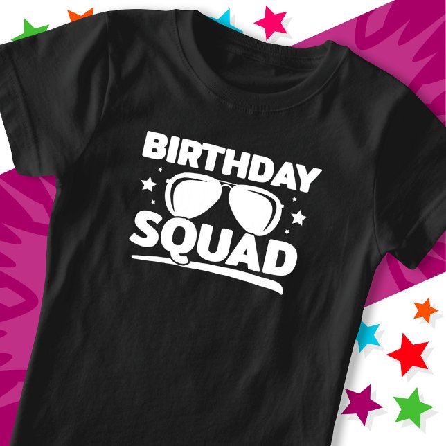 Cool Fun Matching Group Party Crew Birthday Squad T-Shirt (Creator Uploaded)