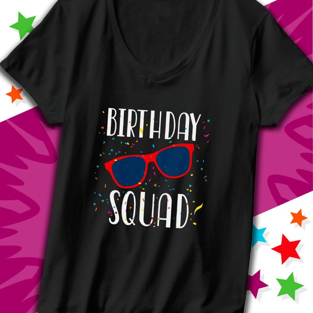 Cool Fun Matching Group Party Crew Birthday Squad T-Shirt (Creator Uploaded)