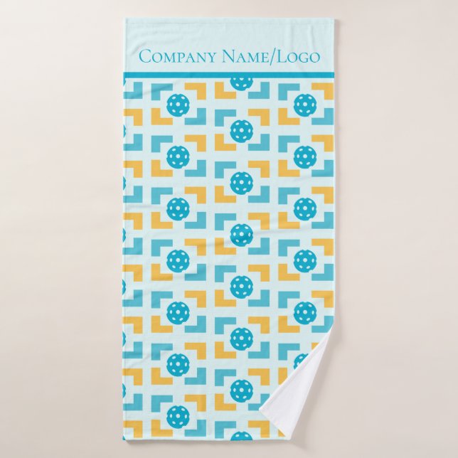 Cool Fun Pickleball Patterned  Bath Towel (Bath Towel)