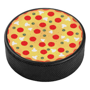 Cool fun pizza pepperoni mushroom capri leggings b hockey puck