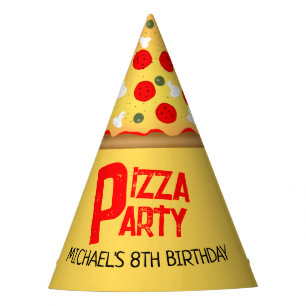 Cool fun pizza pepperoni mushroom Pizza party Hat
