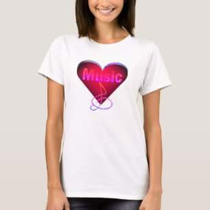 Cool Fun to Celebrate Love of Music Musician Heart T-Shirt