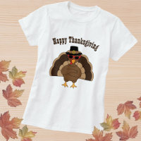Cool fun turkey Happy Thanksgiving custom text