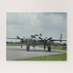 Cool Fun Vintage Aeroplane Photo Pilot Aviation  Jigsaw Puzzle