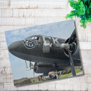 Cool Fun Vintage Aeroplane Photo Pilot Aviation Jigsaw Puzzle