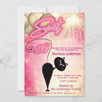 Cool fun whimsy cat balloon sparkle fireworks