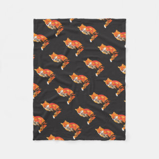 Cool Funky Fox Fleece Blanket