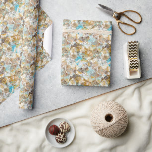 Cool Funky Modern Retro Polygon Mosaic Art Pattern Wrapping Paper