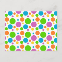 Cool Funky Multicolored Polka Dot Pattern Circle