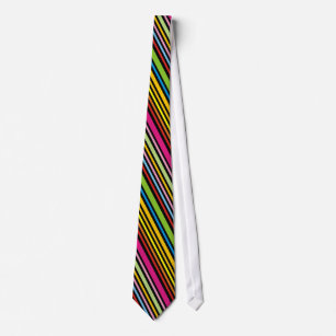 Cool Funky Retro Colourful Striped Ties