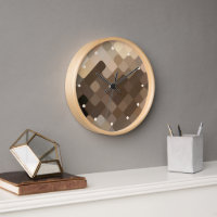 Cool Funky Taupe Beige Brown Mosaic Art Pattern