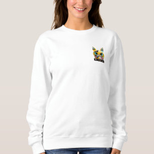 Cool funny alien monster cat sweatshirt