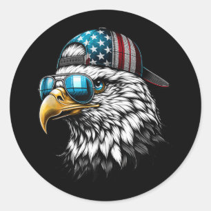 Cool Funny American Bald Eagle Inauguration Day Me Classic Round Sticker