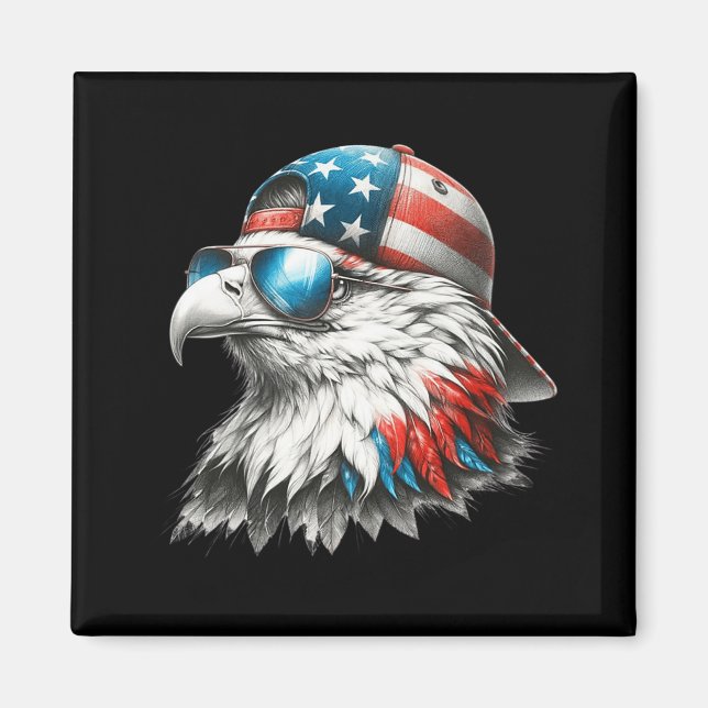 Cool Funny American Bald Eagle Inauguration Day Me Magnet (Front)
