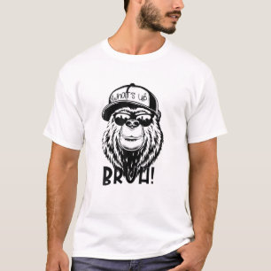 Cool Funny Bear Bruh Lover Bear Glasses For Father T-Shirt