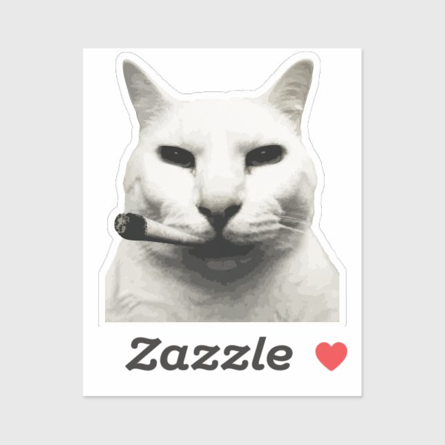 Cool Funny Cat Meme Smoking Cat cigarette (Sheet)
