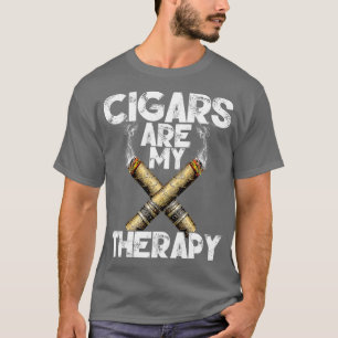 Cool Funny Cigar Cigars Are My Therapy T-Shirt