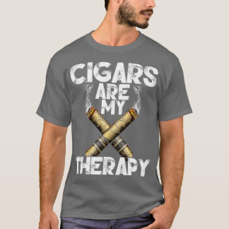 Cool Funny Cigar Cigars Are My Therapy T-Shirt