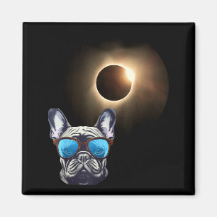 Cool Funny Dog Wearing Sungles Watching Solar Ecli Magnet