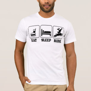 Cool Funny Eat, Sleep, Ride Motocross Custom Art T-Shirt