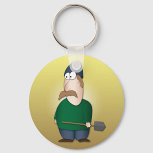 Cool funny Farmer cartoon Key Ring