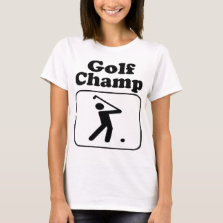 Cool Funny Golf Champ Custom Art Tee T Shirt
