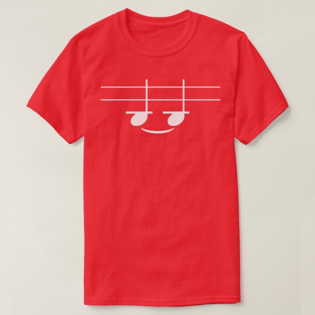 Cool Funny Music Smile  T-Shirt (Design Front)
