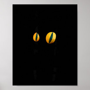 Cool Funny Pew Pew Halloween Black Cat Graphic Poster