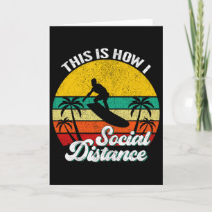 Cool Funny Retro Sunset Vintage Surfing Surfer Sur Card