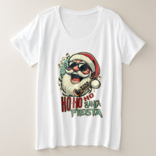 Cool funny Santa Claus with sunglasses - Ho-ho-ho Plus Size T-Shirt