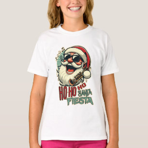 Cool funny Santa Claus with sunglasses - Ho-ho-ho T-Shirt