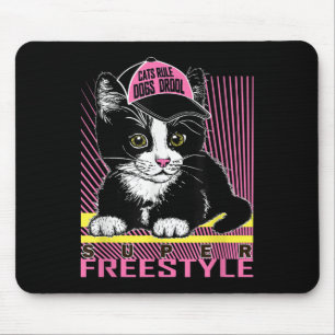 Cool Funny Sarcastic Cats Meme Quotes Cartoon Grap Mouse Pad