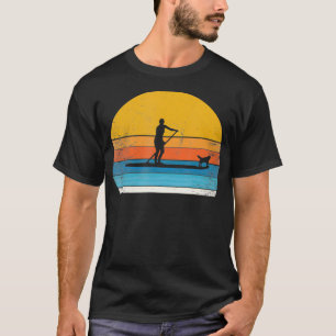 Cool funny Stand Up Paddle Board Dog SUP Paddling  T-Shirt