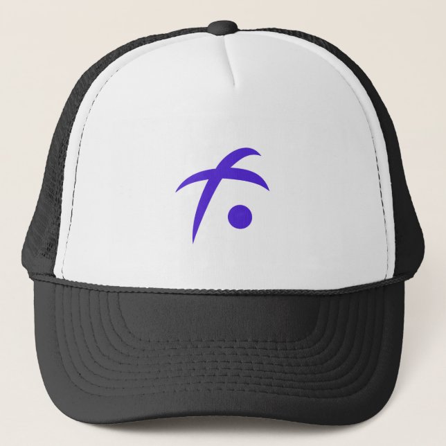 Cool Fusion Cryptocurrency Coin Sign Trucker Hat (Front)